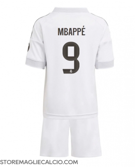 Real Madrid Kylian Mbappe #9 Maglia Gara Casa Repliche 2025-26 Bambino